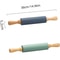 Silicone Non Stick Dough Rolling Pin With Wooden Handles Pastry Baking Tool 1