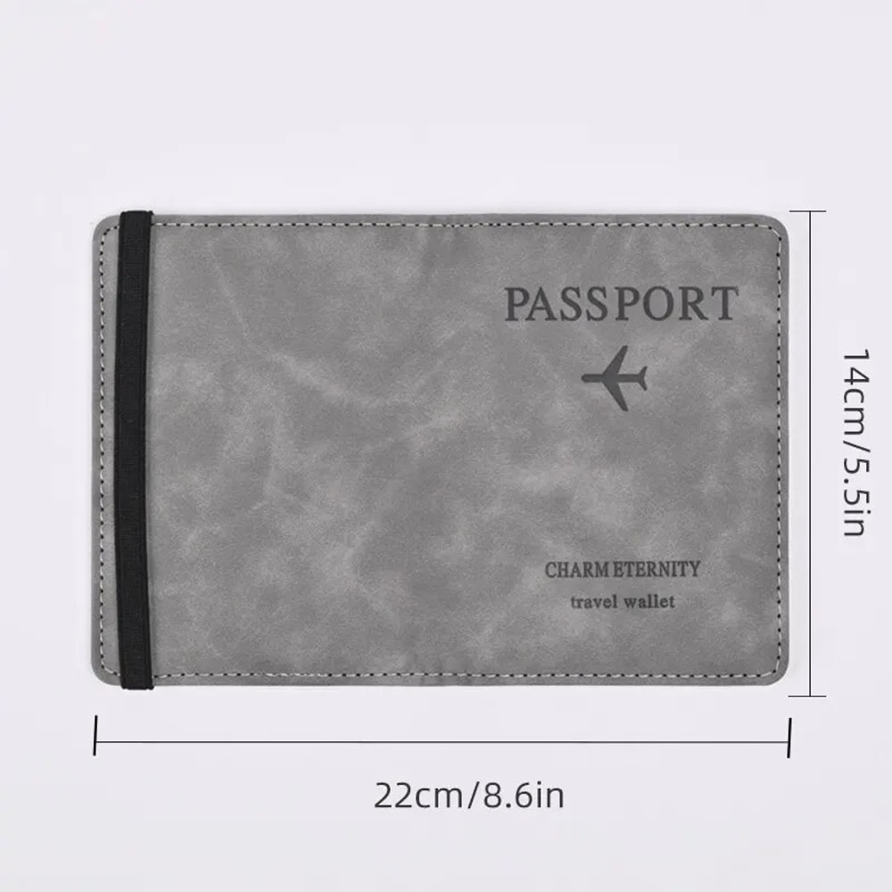 Leather Passport Holder Case Travel Wallet for Cards & Tickets