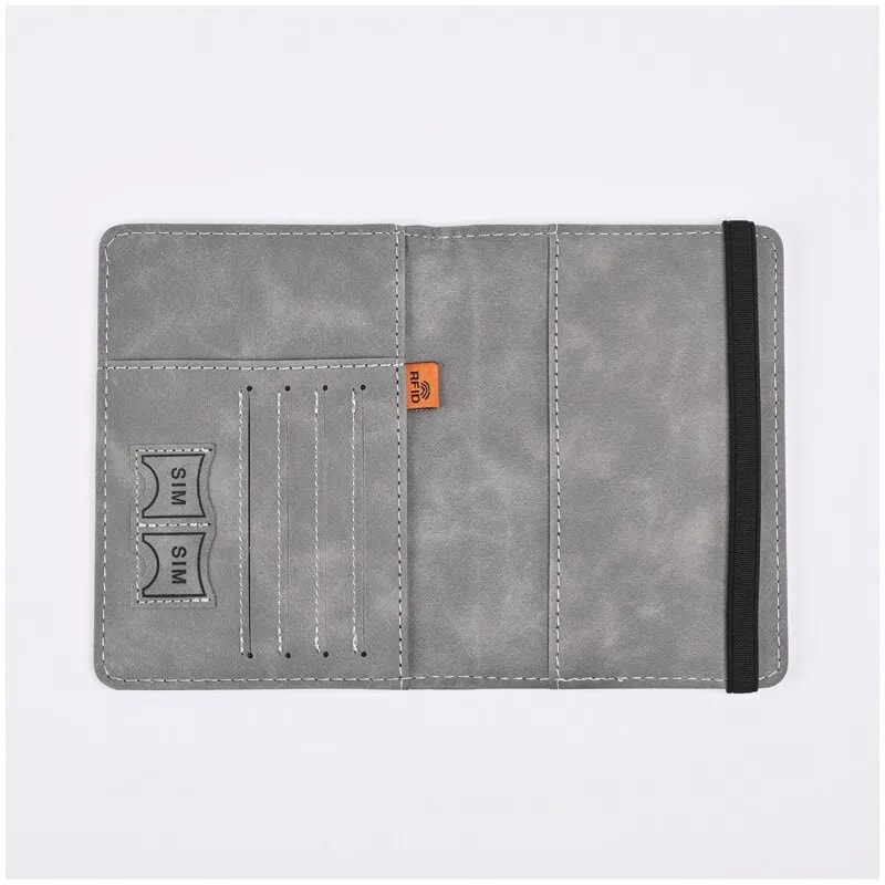 Leather Passport Holder Case Travel Wallet for Cards & Tickets