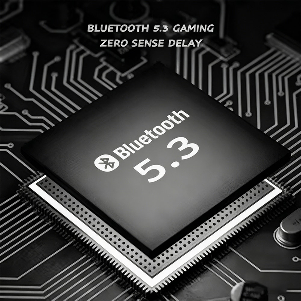 Wireless Bluetooth Headset HiFi Stereo Sound, Waterproof Sports Earphones with Mic