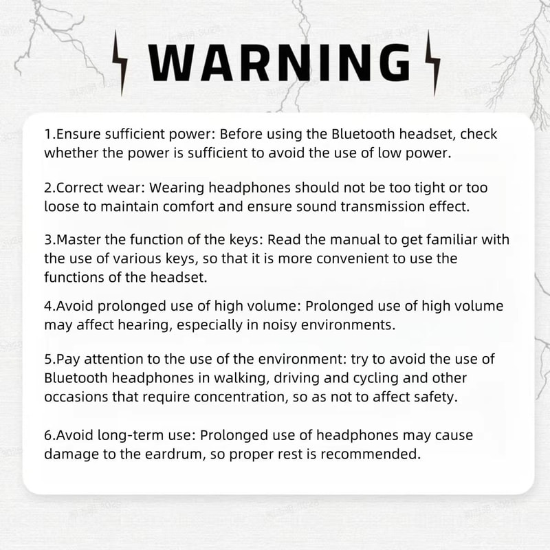 Wireless Bluetooth Headset HiFi Stereo Sound, Waterproof Sports Earphones with Mic