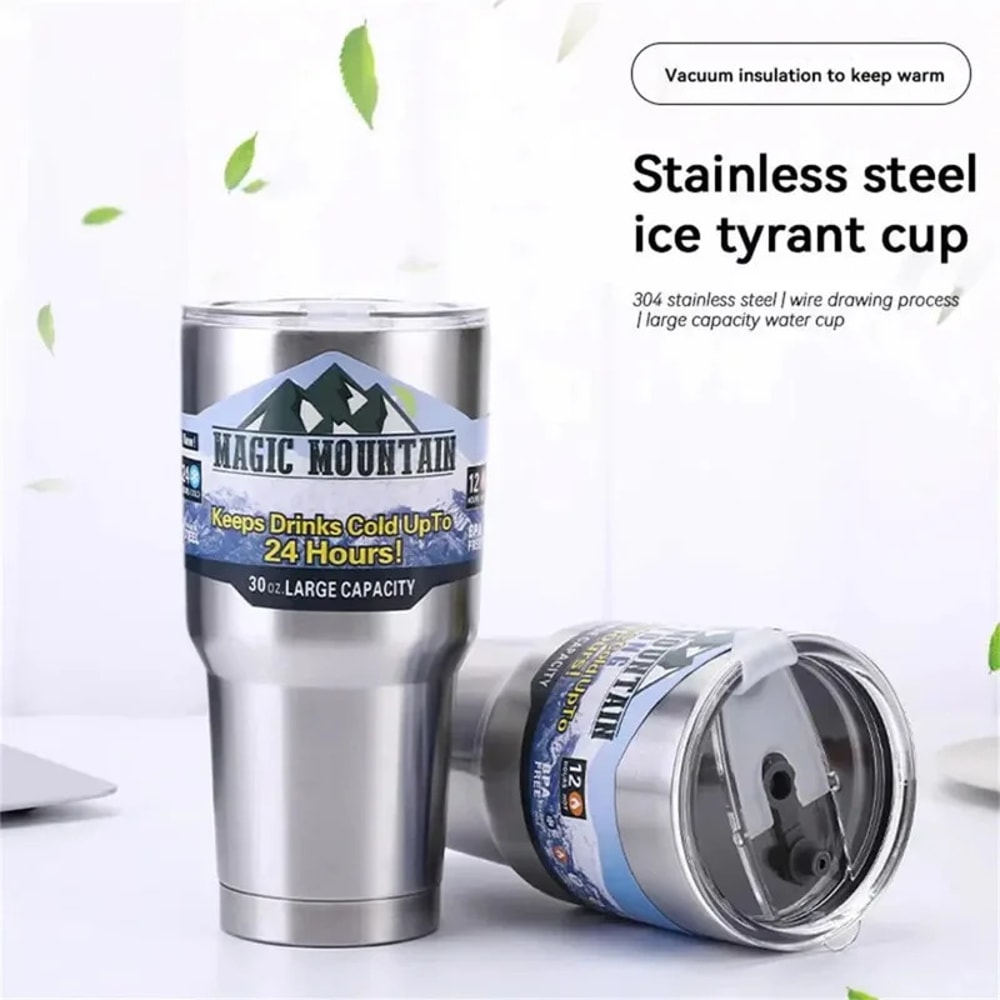 Stainless Steel Thermo Bottle for Men Coffee Beer Juice and Water Mugs Leak Proof Car Cup Thermos Free Shipping
