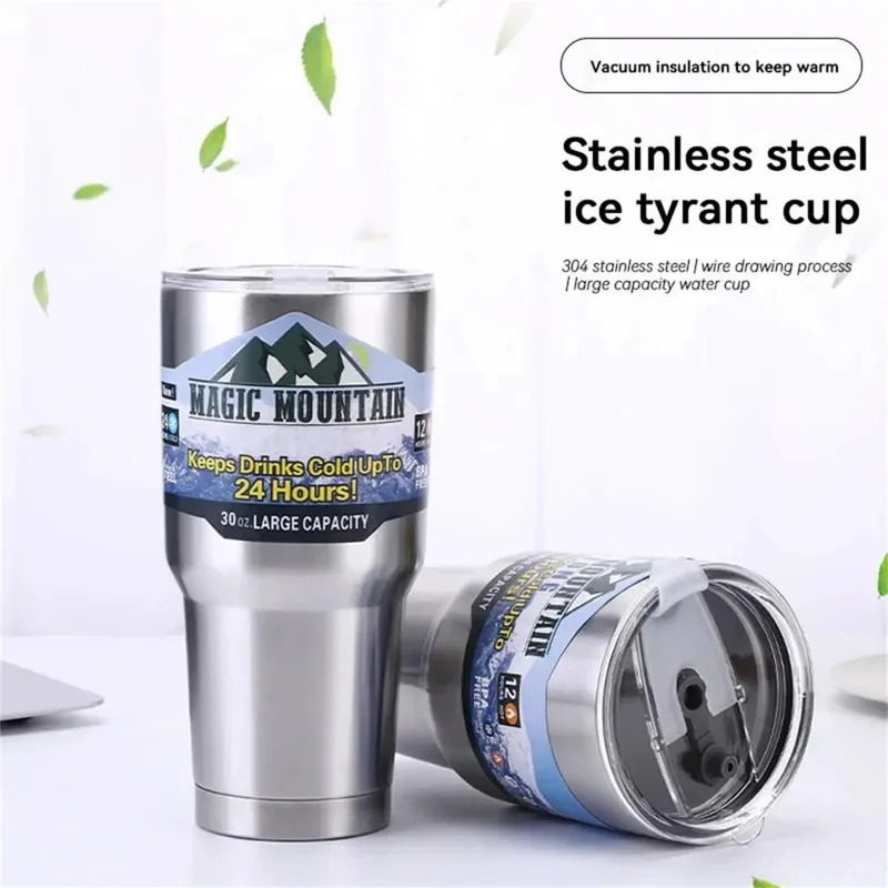 Stainless Steel Thermo Bottle for Men Coffee Beer Juice and Water Mugs Leak Proof Car Cup Thermos Free Shipping
