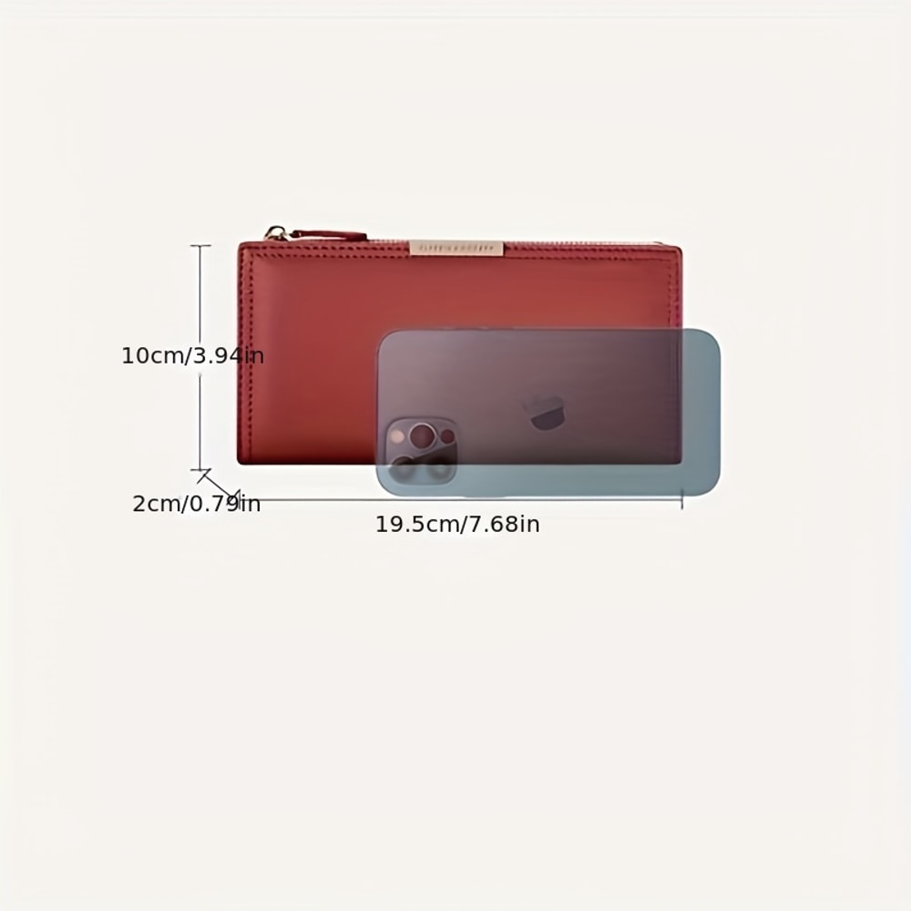 Ultra Slim Wallet For Women Blocking Credit Card Holder Bifold Clutch Coin Zipper Travel Long Purse 2