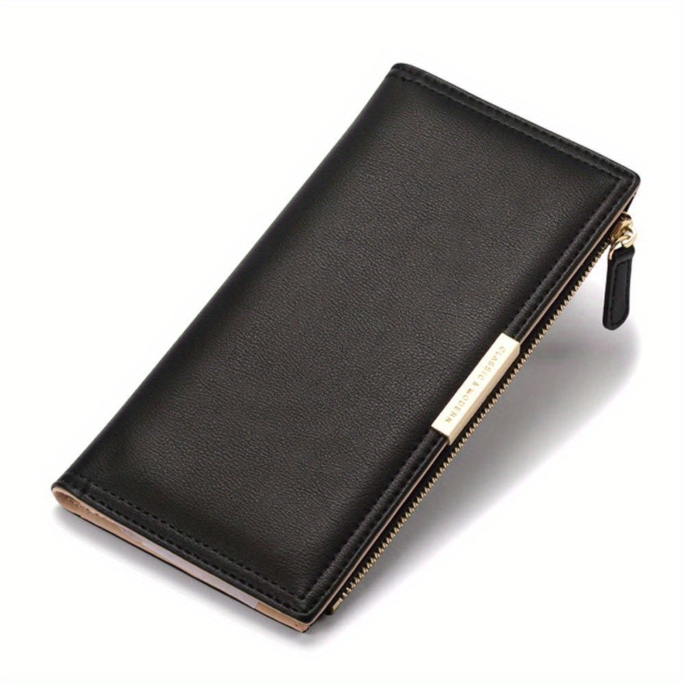 Ultra Slim Wallet For Women Blocking Credit Card Holder Bifold Clutch Coin Zipper Travel Long Purse 4