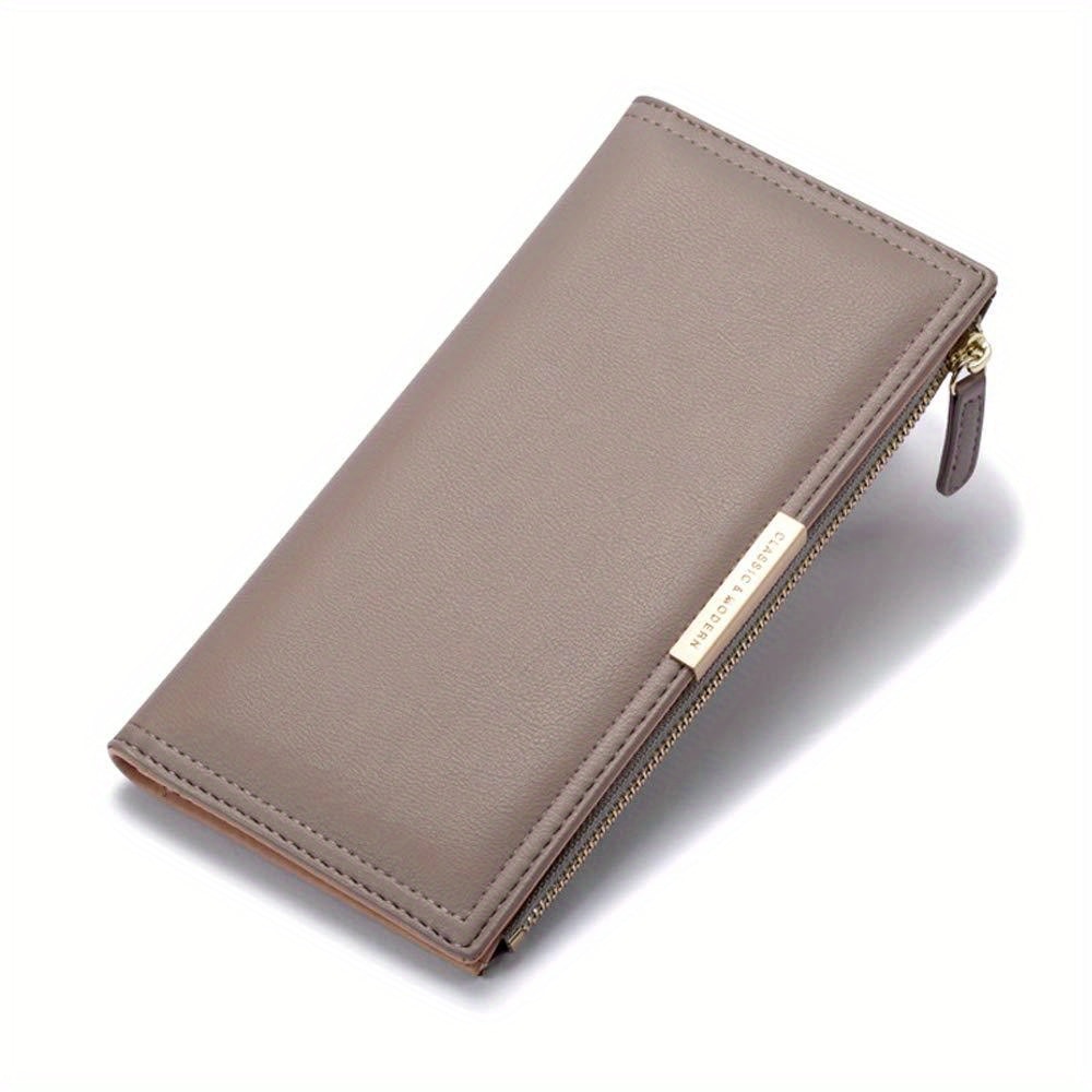 Ultra Slim Wallet For Women Blocking Credit Card Holder Bifold Clutch Coin Zipper Travel Long Purse 6