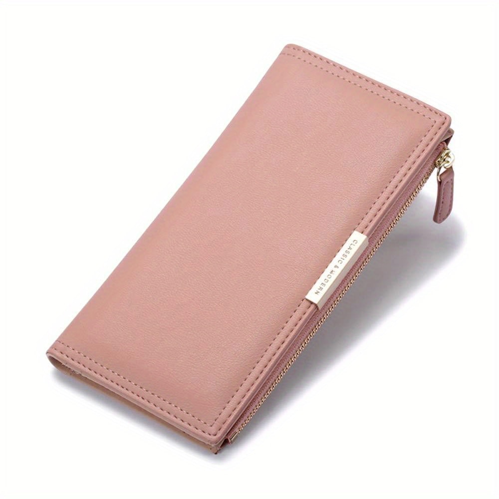 Ultra Slim Wallet For Women Blocking Credit Card Holder Bifold Clutch Coin Zipper Travel Long Purse 7