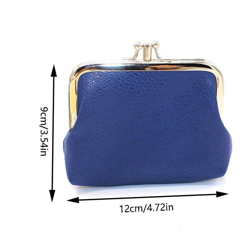 Fashionable Double Layer Coin Purse Wallet Stylish Solid Color Short Clutch Bag PU Card Holder For 2