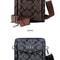 Business Mens Printed Crossbody Bag Stylish Shoulder Bag With Double Zipper And Large Capacity Perf 1