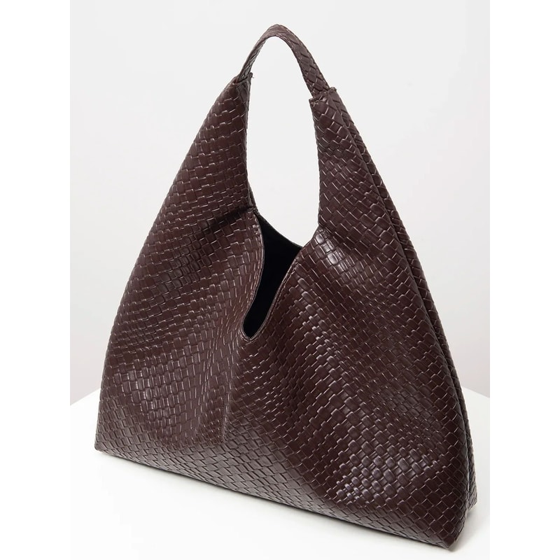 Womens Retro Faux Leather Braided Shoulder Bag Large Capacity Tote Bag For Casual Everyday Style 6