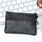 Mini Zipper Wallet with Key Holder PU Leather Coin Purse for Men & Women