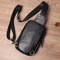 HighQuality Genuine Leather Chest Bag Mens Deluxe Small Shoulder Sling Bag Trendy Simple Cowhide Si