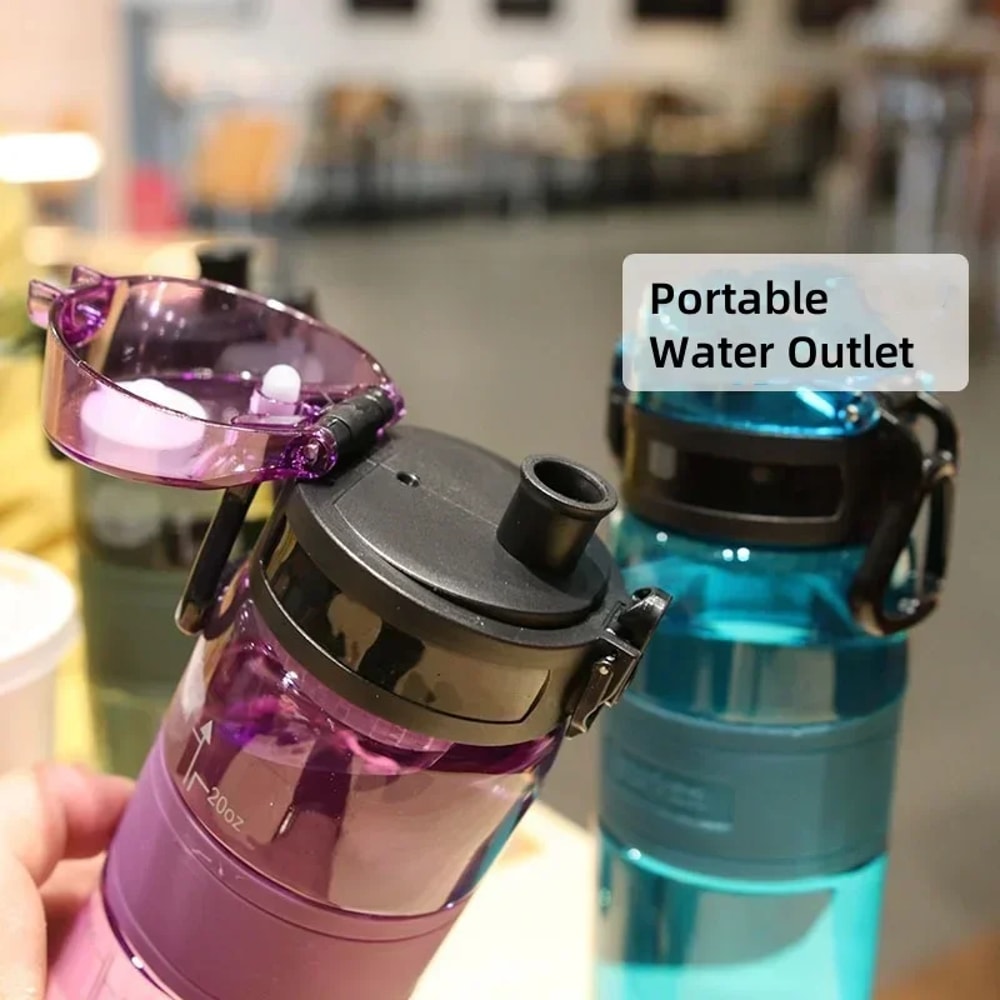 Portable Sport Water Bottle Large Capacity Plastic Mug For Travel Outdoor Sports 3