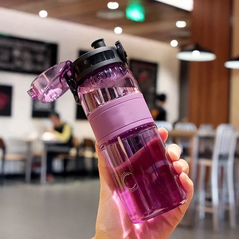 Portable Sport Water Bottle Large Capacity Plastic Mug For Travel Outdoor Sports 4