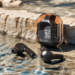 wireless mini earbuds with led power digital display tws bluetooth headphones for stereo sound