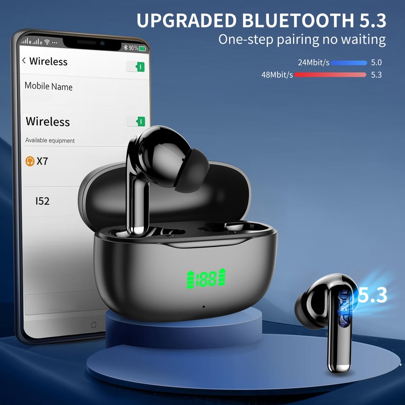 Original Bluetooth Earbuds With Noise Cancellation TWS Wireless Headset With Digital Display 4