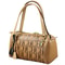 Vintage Style Embossed Letter Cylindrical Handbag Large Capacity Fashion Shoulder Bag 0