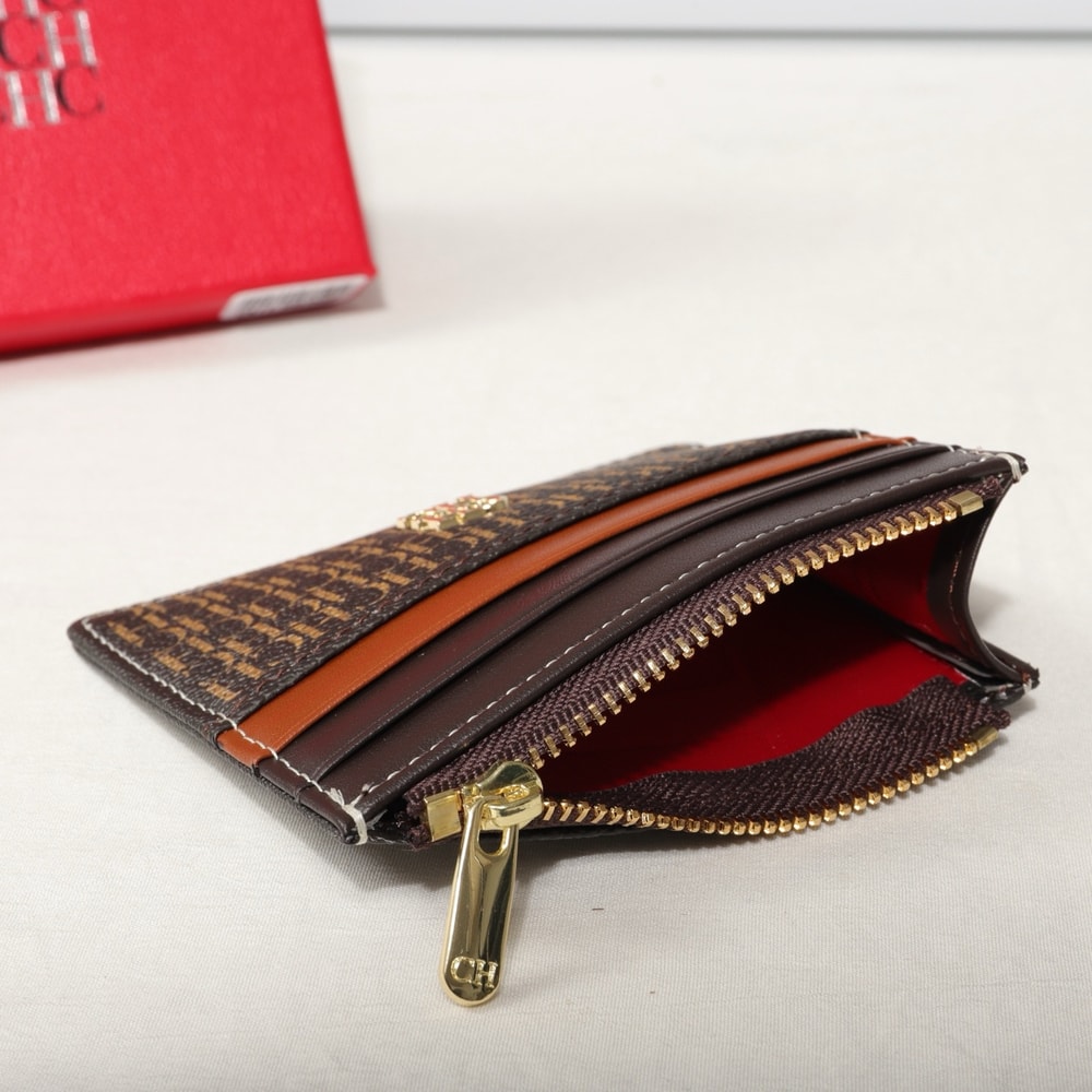Portable Womens Wallet With Exquisite Urine Decoration Durable Elegant Design Letter Decoration Zip 3