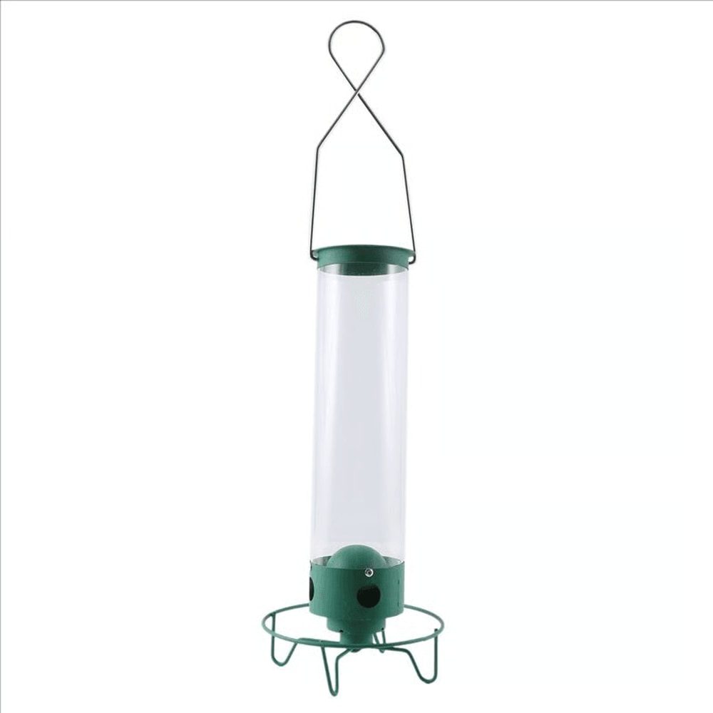 Portable SquirrelProof Bird Feeder Wrought Iron Hanging Hummingbird Feeder For Outdoors 0