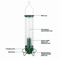 Portable SquirrelProof Bird Feeder Wrought Iron Hanging Hummingbird Feeder For Outdoors 8