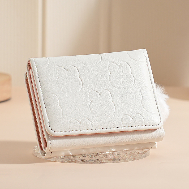 Portable Cartoon Wallet For Women UltraThin Cute Three Fold Card Holder For Students And Daily Use 1