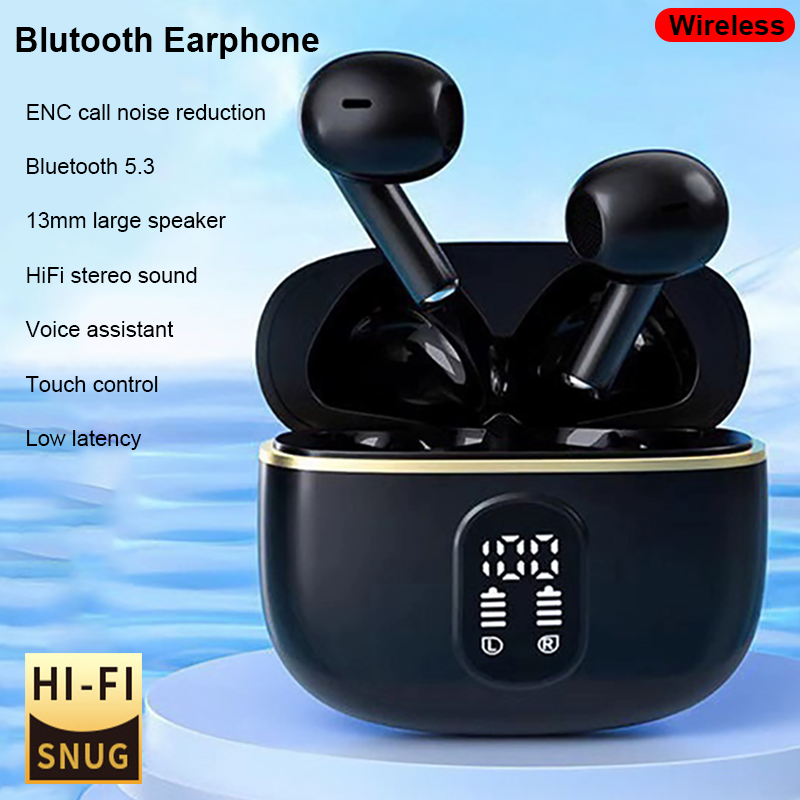 HiFi Bluetooth Earphones Wireless Headphones Noise Cancelling Calling Headset 1