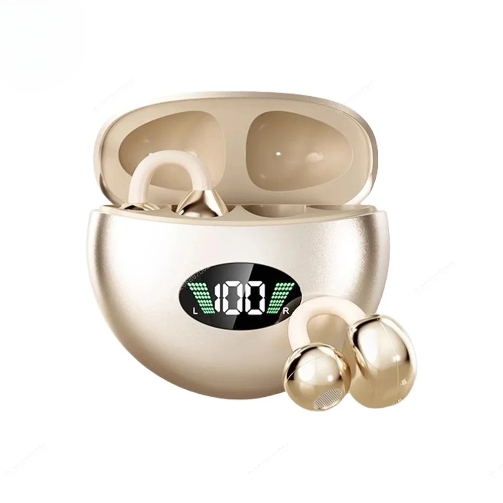 Premium Clip On Wireless Earbuds Bluetooth Sports Earphones with Long Battery Life