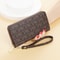 Fashionable Women Long Clutch Wallet With Wristlet And Single Zipper Design 5