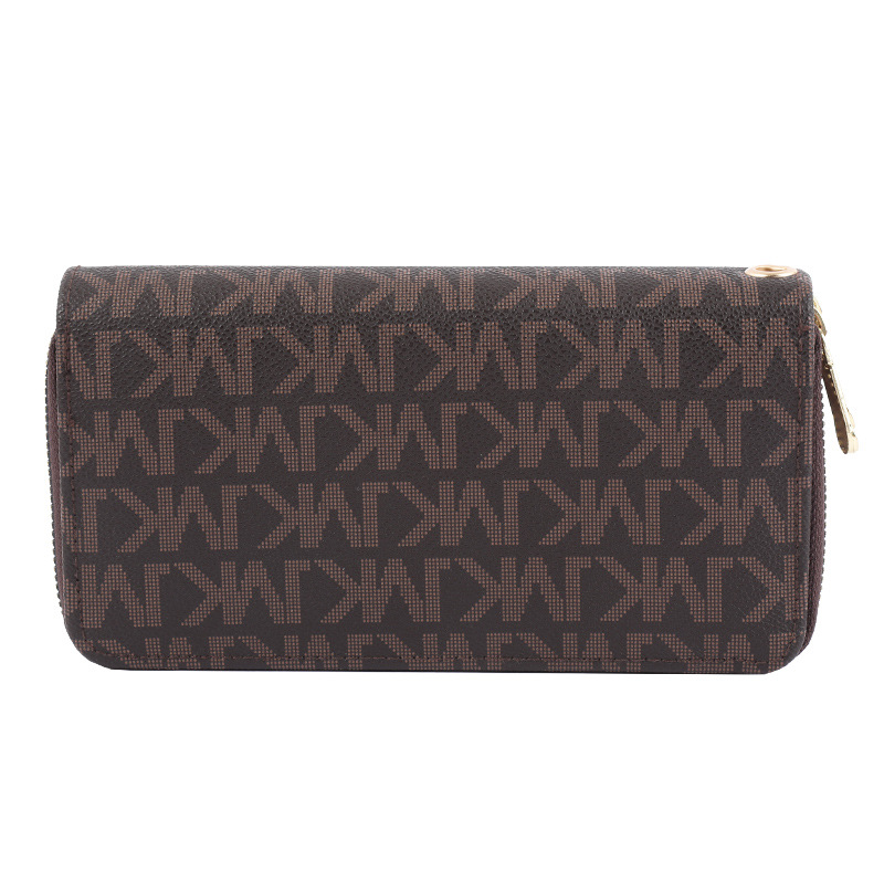 Fashionable Women Long Clutch Wallet With Wristlet And Single Zipper Design 4