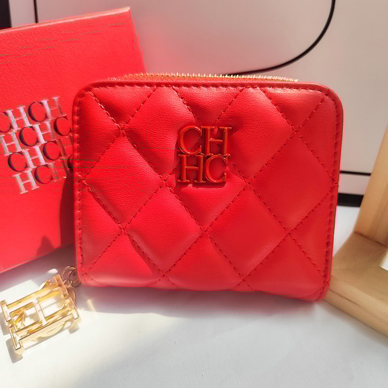 Pink Coin Purse PU Leather Womens Wallet Casual Luxury 2