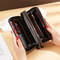 Vintage Long Wallet For Women Double Zipper PU Leather Clutch Coin Purse Card Holder 1