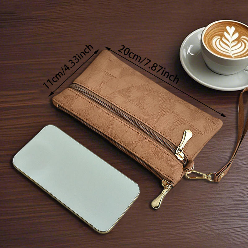 Large Capacity Womens Wallet Fashion Long Zipper Purse Phone Clutch Wristlet 1