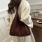 Fashion Large Capacity Handbag For Women Solid Color Retro Tote Bag 3