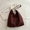 Fashion Large Capacity Handbag For Women Solid Color Retro Tote Bag 4