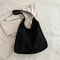 Fashion Large Capacity Handbag For Women Solid Color Retro Tote Bag 5