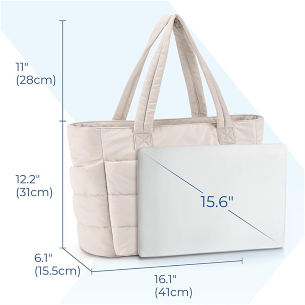 Large Capacity Tote Bag For Women Durable Fabric Zipper Closure Wrist Strap Gym Beach Travel Bag 2