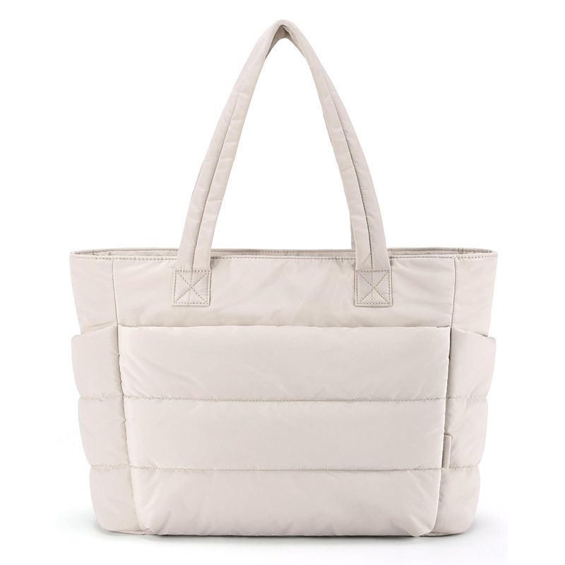 Large Capacity Tote Bag For Women Durable Fabric Zipper Closure Wrist Strap Gym Beach Travel Bag 6