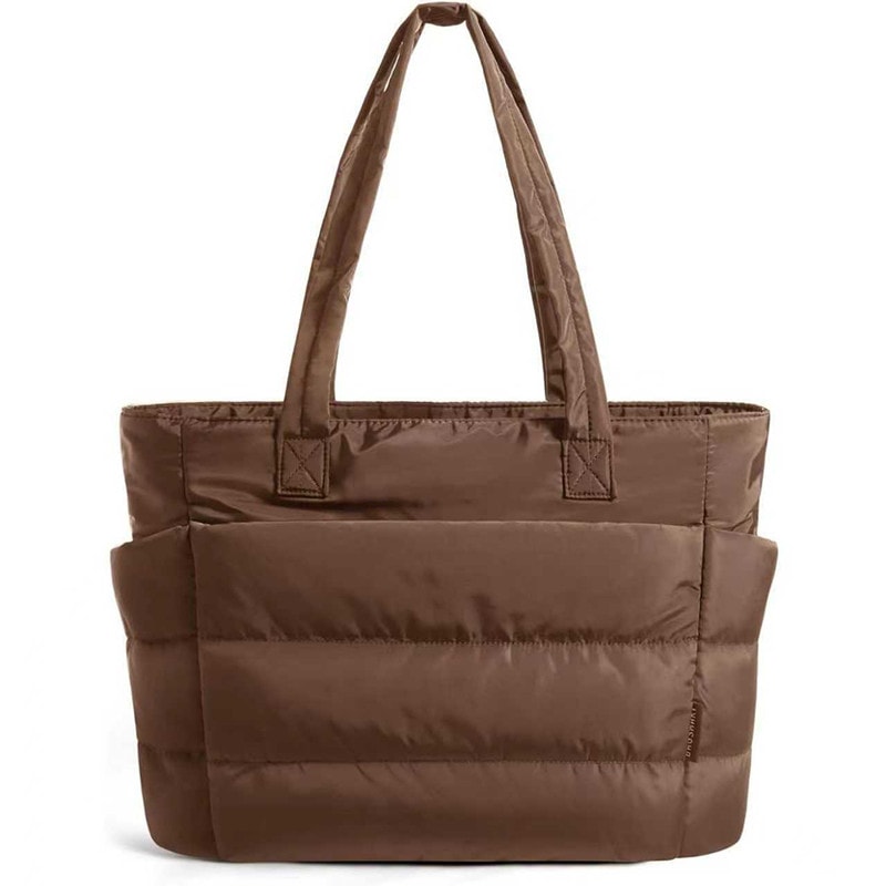 Large Capacity Tote Bag For Women Durable Fabric Zipper Closure Wrist Strap Gym Beach Travel Bag 9