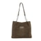 Chic Corduroy Tote Bag For Women Spacious Shoulder Handbag With Trendy Chain Leather Accents 6