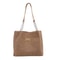 Chic Corduroy Tote Bag For Women Spacious Shoulder Handbag With Trendy Chain Leather Accents 8