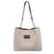 Chic Corduroy Tote Bag For Women Spacious Shoulder Handbag With Trendy Chain Leather Accents 9