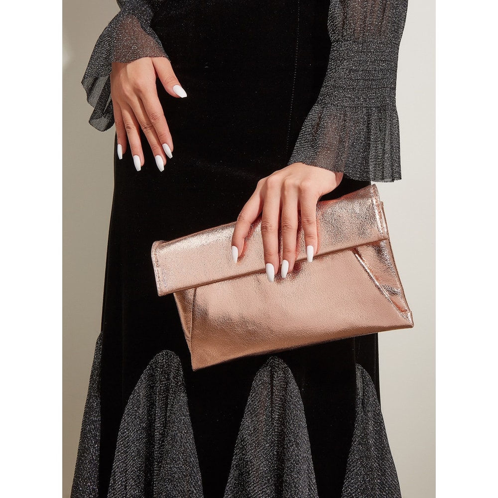 Womens Sparkle Evening Bag Elegant Envelope Clutch Handbag For Bridal Wedding 0
