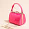 Elegant Pearlescent Leather Handheld Dinner Bag With Hard Shell Clip 0
