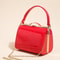 Elegant Pearlescent Leather Handheld Dinner Bag With Hard Shell Clip 3