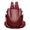 Vintage Leather Backpack For Women High Capacity Shoulder Travel Bag 2