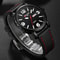 Mens Waterproof Quartz Leather Watch Business Casual Night Light Sport Watch for Men