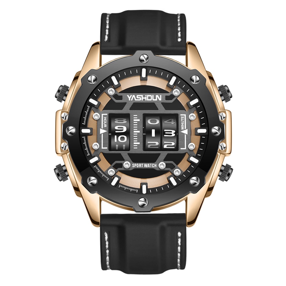 Personalized Multi Functional Mens Sports Watch With Silicone Straps Waterproof Calendar Feature 5