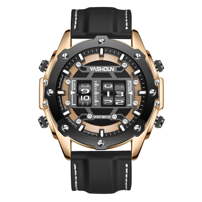 Personalized Multi Functional Mens Sports Watch With Silicone Straps Waterproof Calendar Feature 5