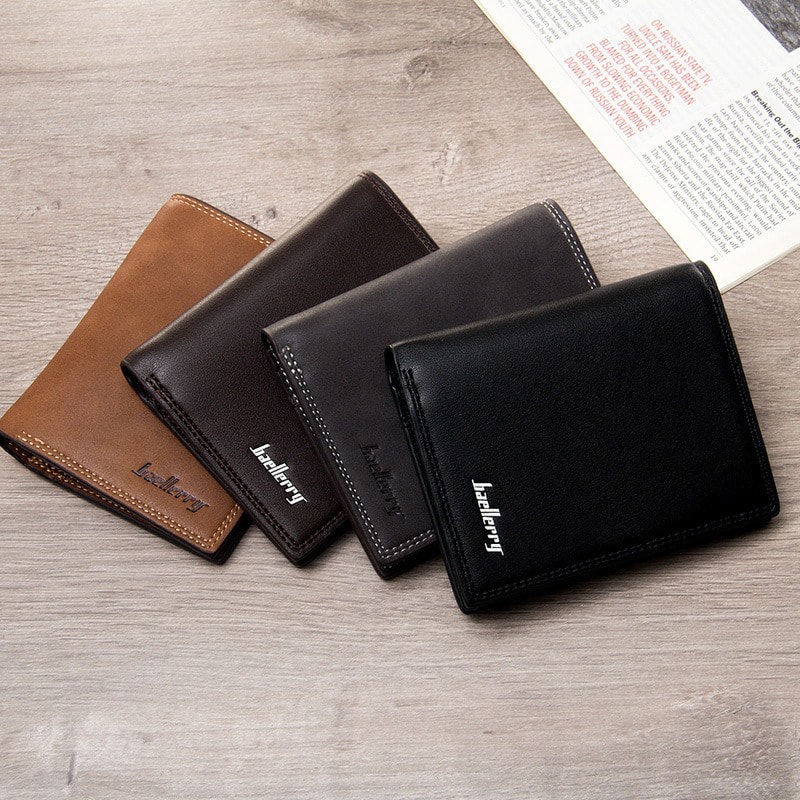 Slim Wallet For Men Minimalist PU Leather Card Holder With Front Pocket 2