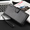 Premium PU Leather Mens Long Wallet Multi Functional Zipper Compartment Organizer For Travel 5